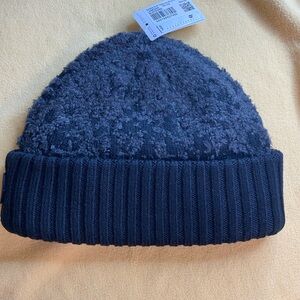 Lululemon Hat Ombré Knit Textured Beanie One Size Black/Gray Wool -Blend NWT